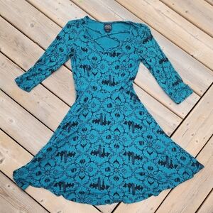 (XS) Hot Topic Fantastic Beasts Limited Edition Fit & Flare Dress Magical Soft